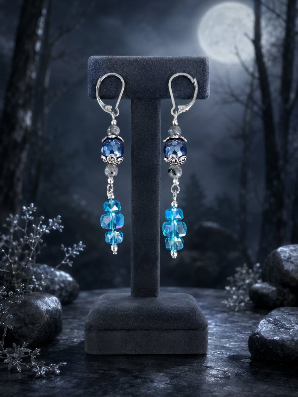 JB Originals – Midnight Current | Blue Jade, Labradorite & Aqua Crystal Set - Picture 7 of 7